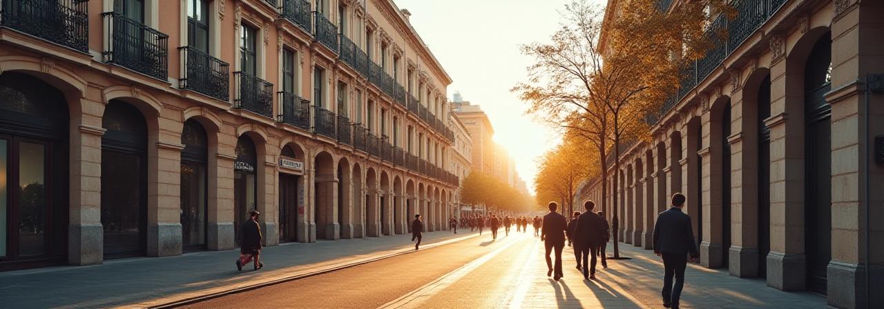 Vista de la calle Mozart en Madrid